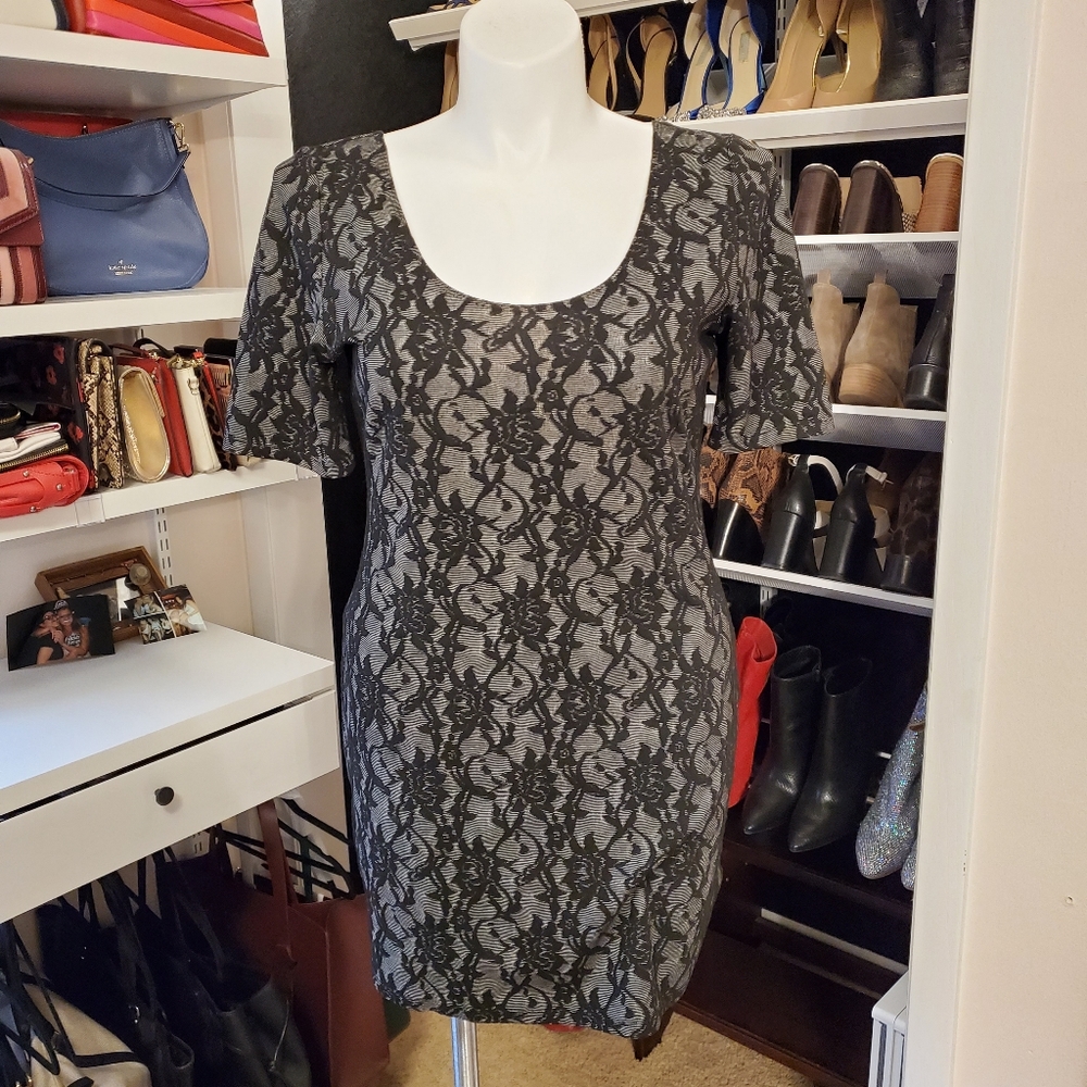 Lace Print Mini Dress
